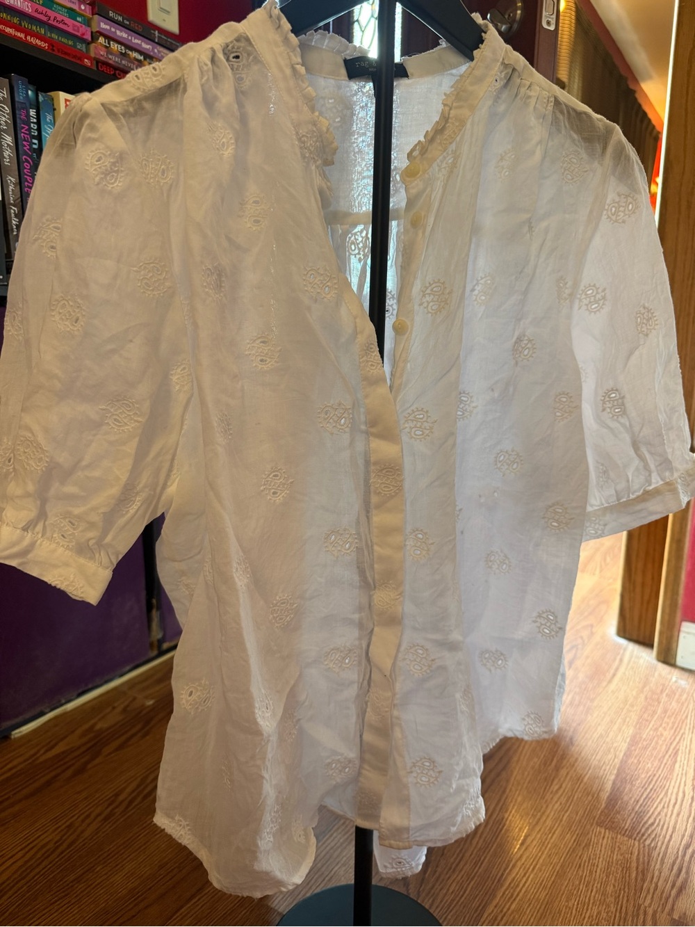 Classic White Embroidered ladies top